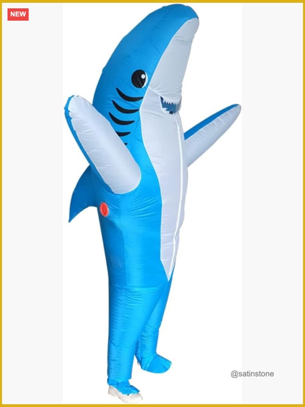 Inflatable Shark Costume for Adults Halloween Cos Play Party Blow Up - Picture 1 of 7